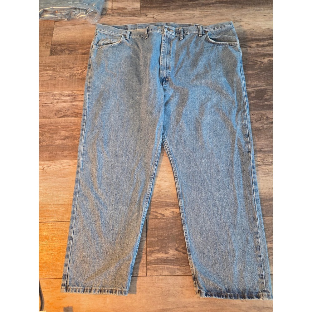 Wrangler Mens Relaxed Fit Jeans 50x30 Medium Wash Denim 97601VR Cotton